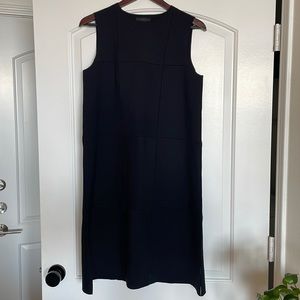 The Row- sleeveless, crew neck, knee length black dress